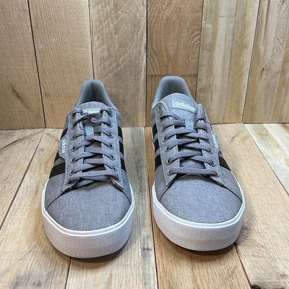 Men's Adidas Gray, Black, and White Daily 3.0 Skateboarding Shoes - Picture 3 of 11